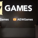 Screenshot from AEW Game's 1.0 special event where wrestlers stand in front of a podium and showcase their upcoming video game.
